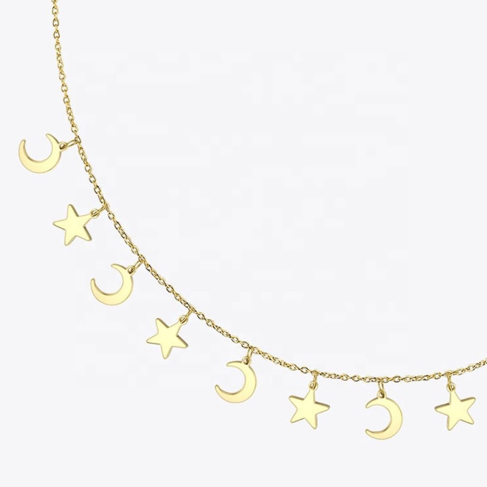 NEW 18K Gold Stainless Steel Choker Necklace - Picture 3 of 8